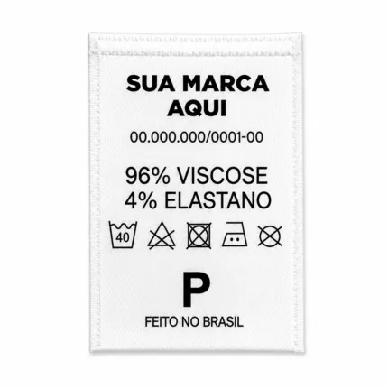Etiqueta 2.5×4.0 cm de Composição Personalizada