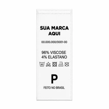 Etiqueta 3.3×7.0 cm de Composição Personalizada
