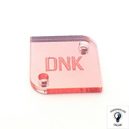 Etiqueta personalizada de acrílico quadrada 1,5x1,5 cm