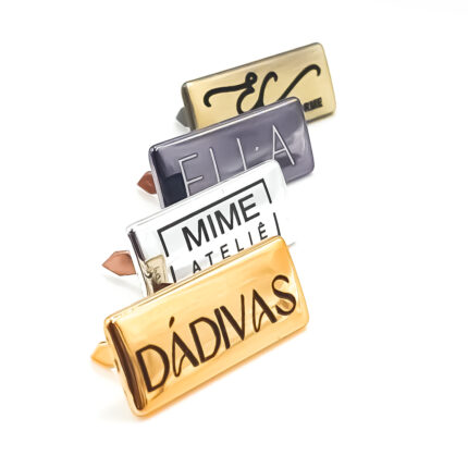 Combo Exclusivo II Etiqueta 2.8x1.1 cm Personalizado 40 Unidades Dourada, Prata, Ouro Velho e Ônix