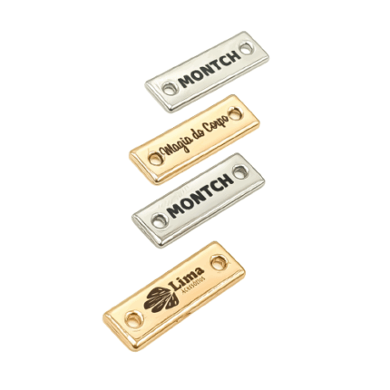 Tag 2.4×0.8 cm Personalizada Etiqueta de Metal Com Furos Laterais