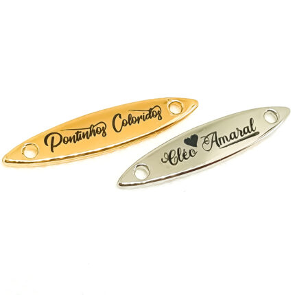 Tag Personalizada 3.0×0.5 cm Etiqueta De Metal Com Furos Laterais