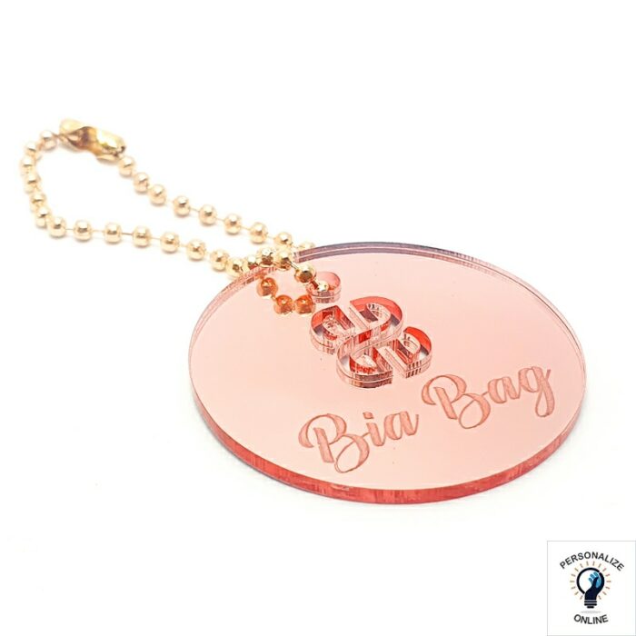 Pingente personalizado 4.0x4.0 cm redondo de acrílico