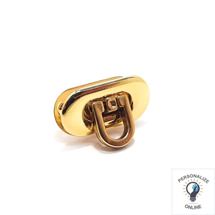 Fecho para bolsa torniquete dourado