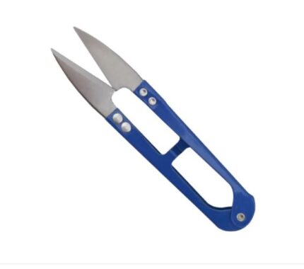 Tesoura de arremate azul