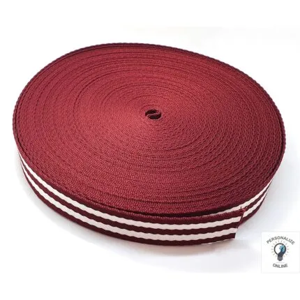 Alça Chic bordo com branco_