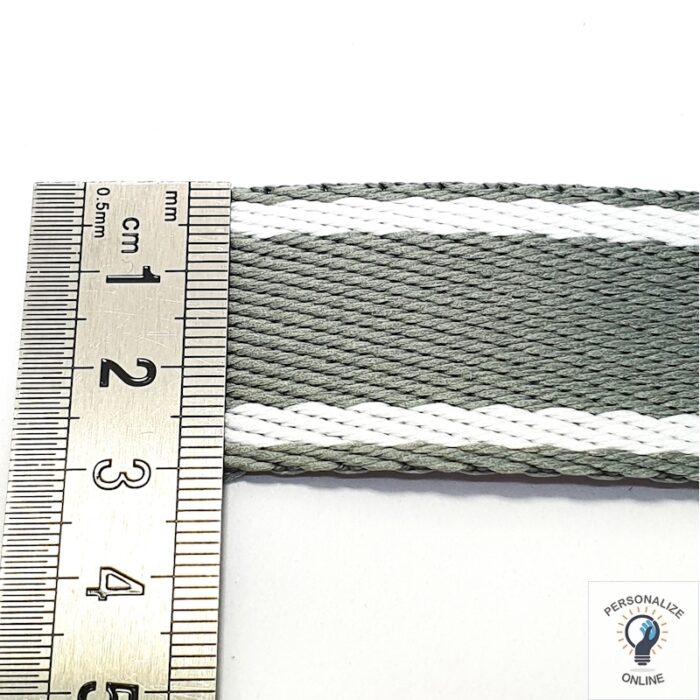 Alça chic verde e branco 30 mm