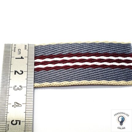 Alça chic cinza bordo e branco