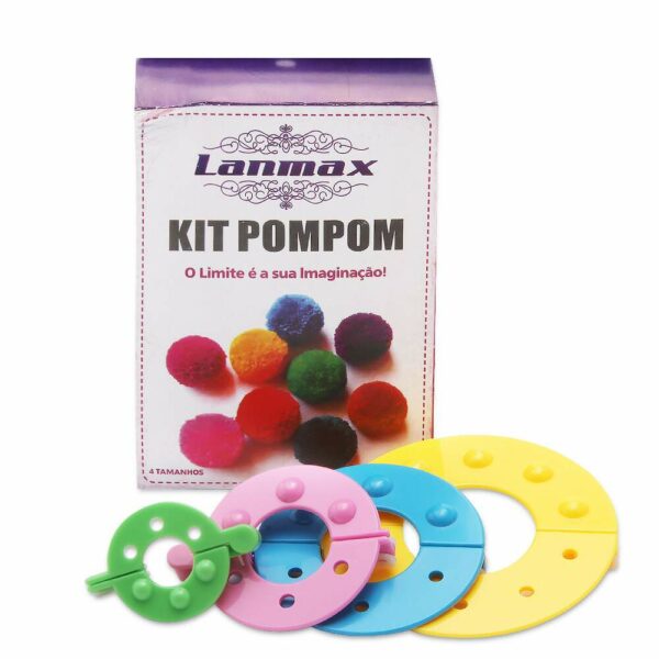 Kit Pompom com 4 peças Lanmax