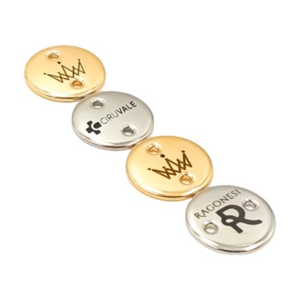 Etiqueta 1.5×1.5 cm Personalizada De Metal Com 02 Furos