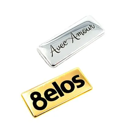 Etiqueta Para Colar 3.5x1.5 Cm De Metal Personalizada