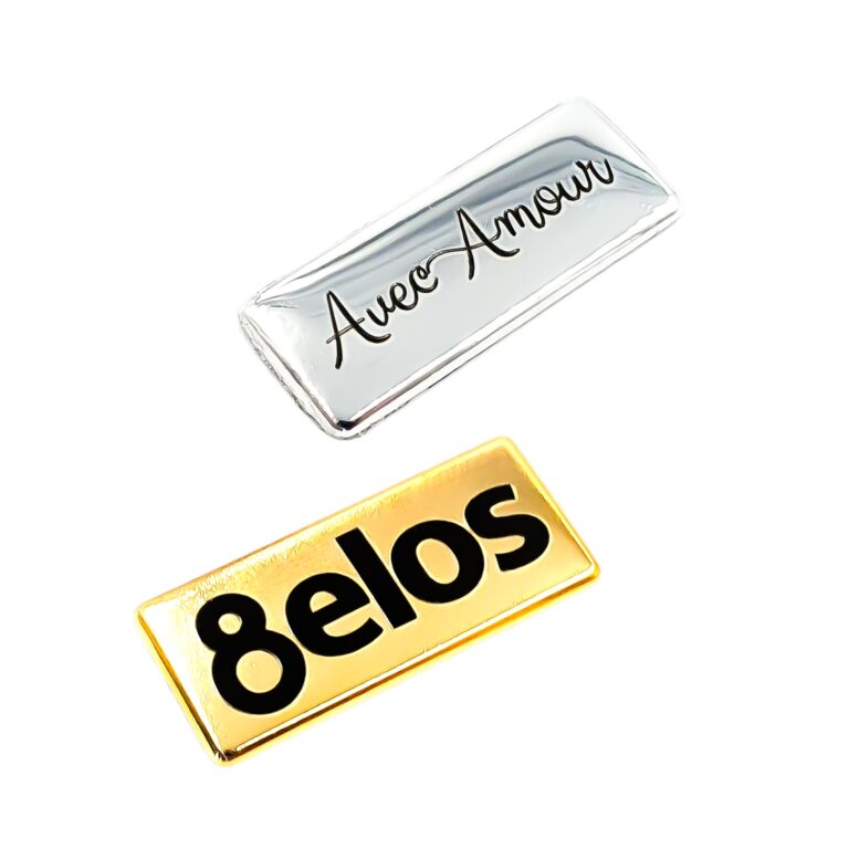 Etiqueta Para Colar 3.5x1.5 Cm De Metal Personalizada