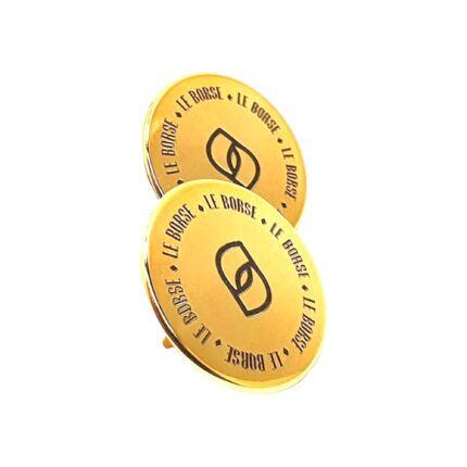 Etiqueta de Metal 3.0×3.0 cm Personalizada Plaquinha Com Garra