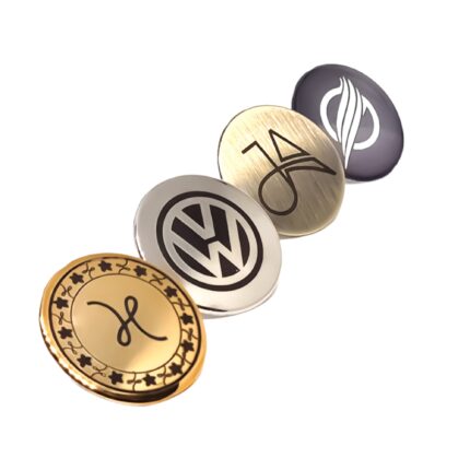 Etiqueta 3.0×3.0 cm Personalizada Plaquinha de Metal Com Garra