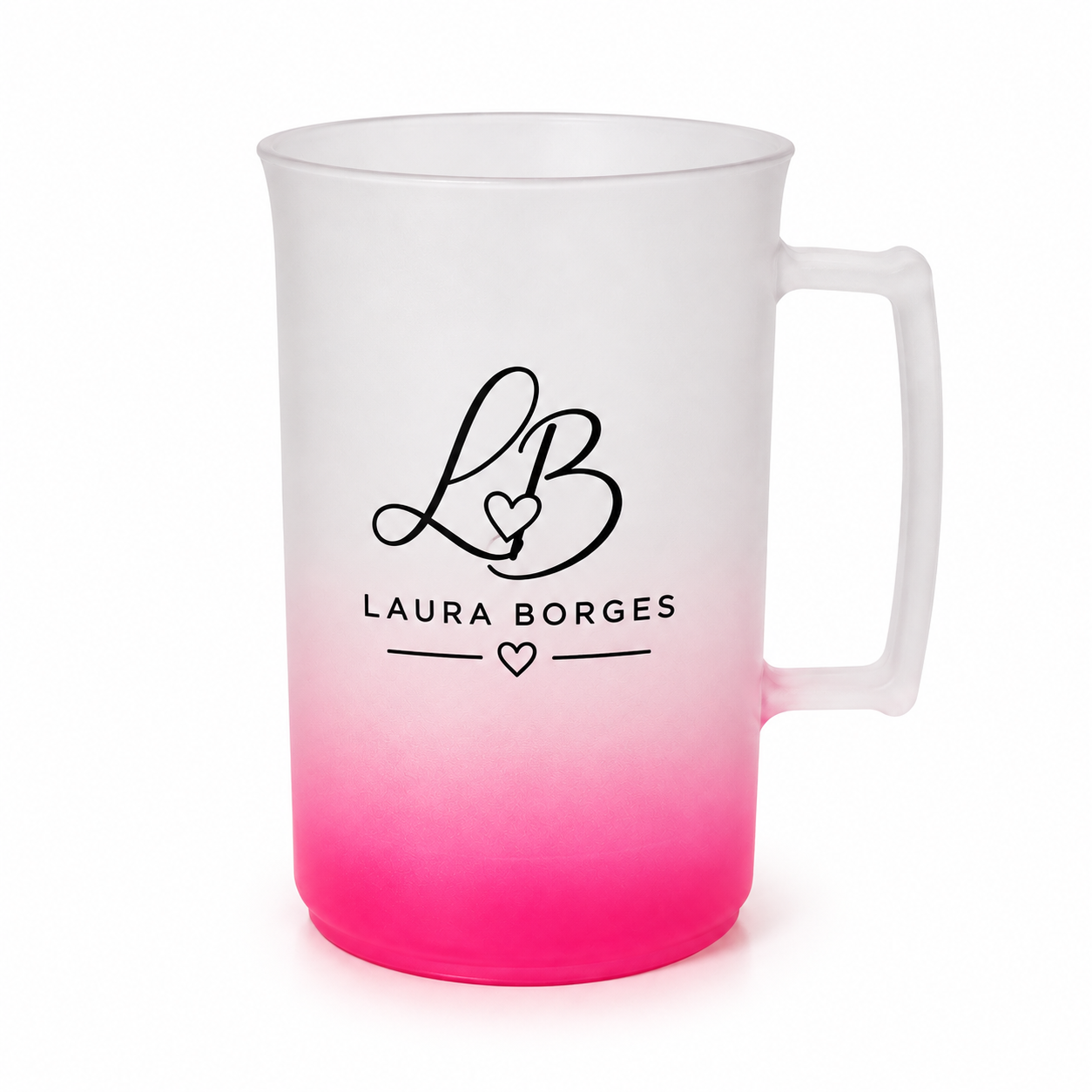Caneca Chopp Acrilica Degradê Personalizada ROSA