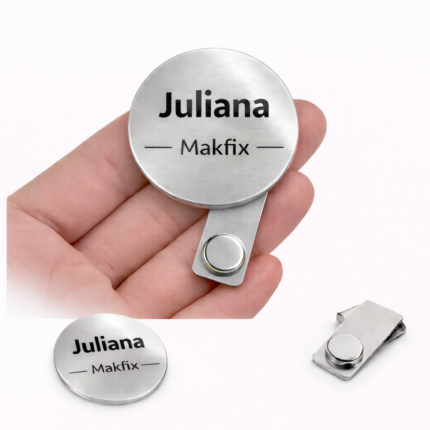 Pin Botton Personalizado 3.0x3.0 Cm Redondo Magnetico 01 Unid