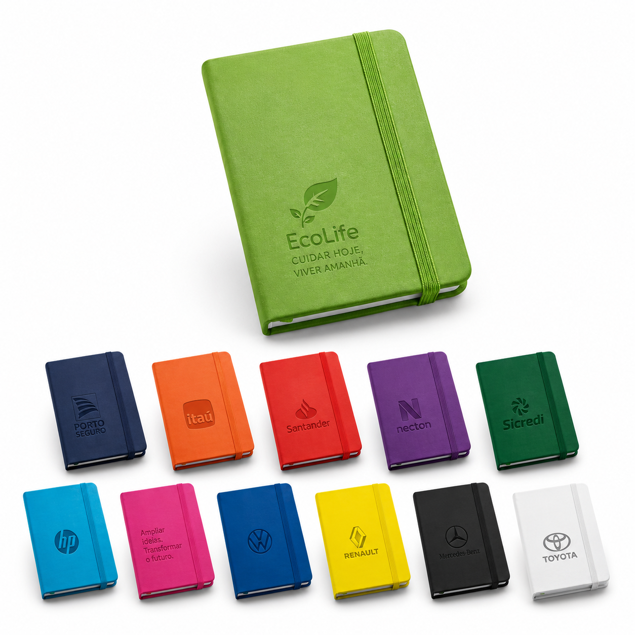 Moleskini de Bolso Personalizados Varias Cores