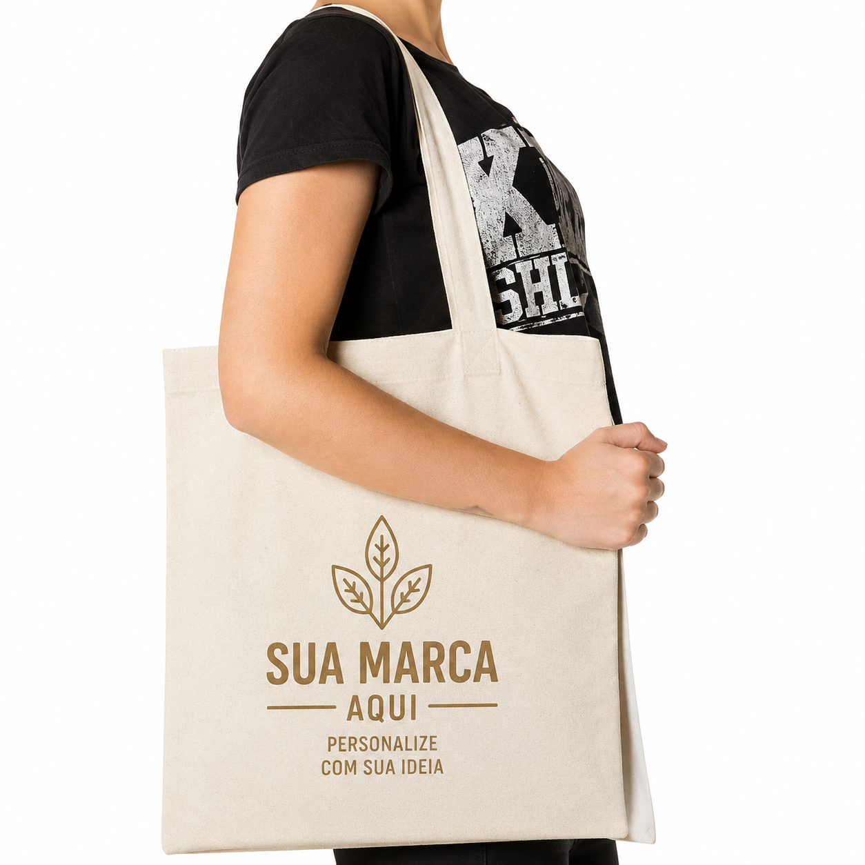 Sacola de Algodão Personalizada M