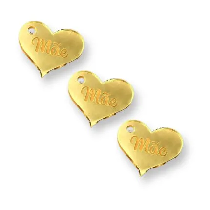 Etiqueta Personalizada 2.5x2.5 cm de Acrílico Coração